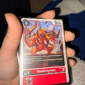 GeoGreymon Card - Fiery Red
